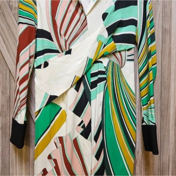 Emilio Pucci Printed Collar Dress Multicolor Viscose Multiple Colors - Picture 8 of 12